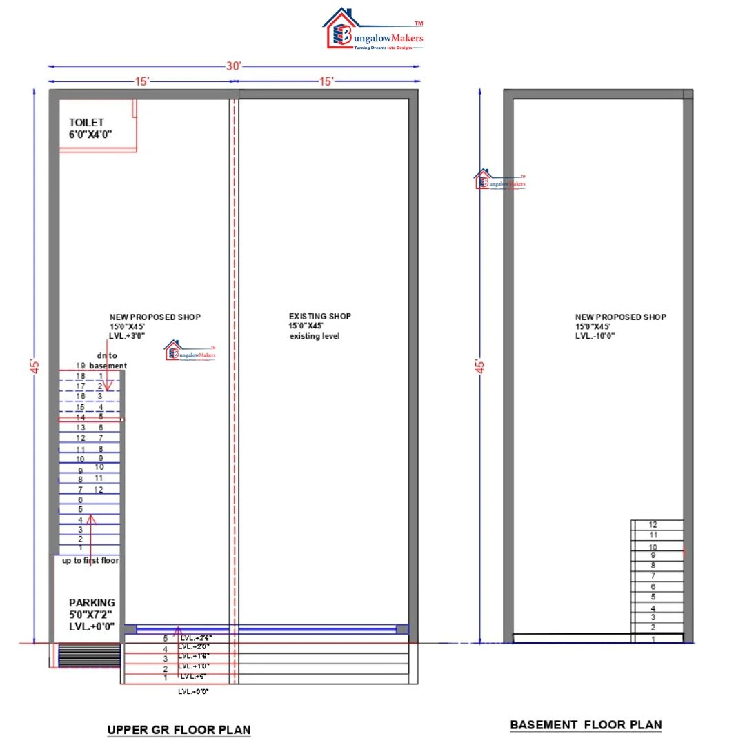 30 X 45 (1350 sqft) House Floor Plan Designs