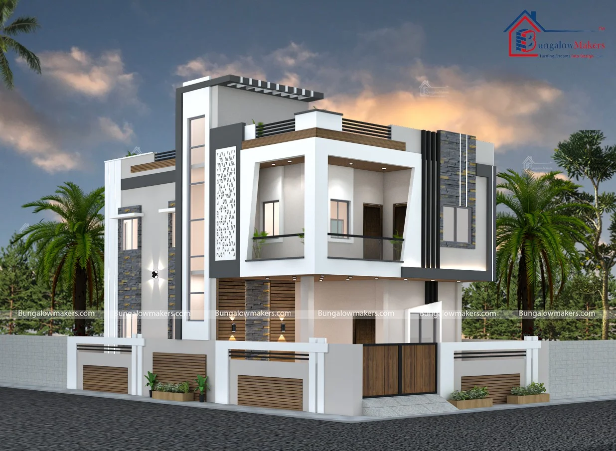 30x40 Corner House Elevations & Designs | 1200 sqft House Plans & Designs