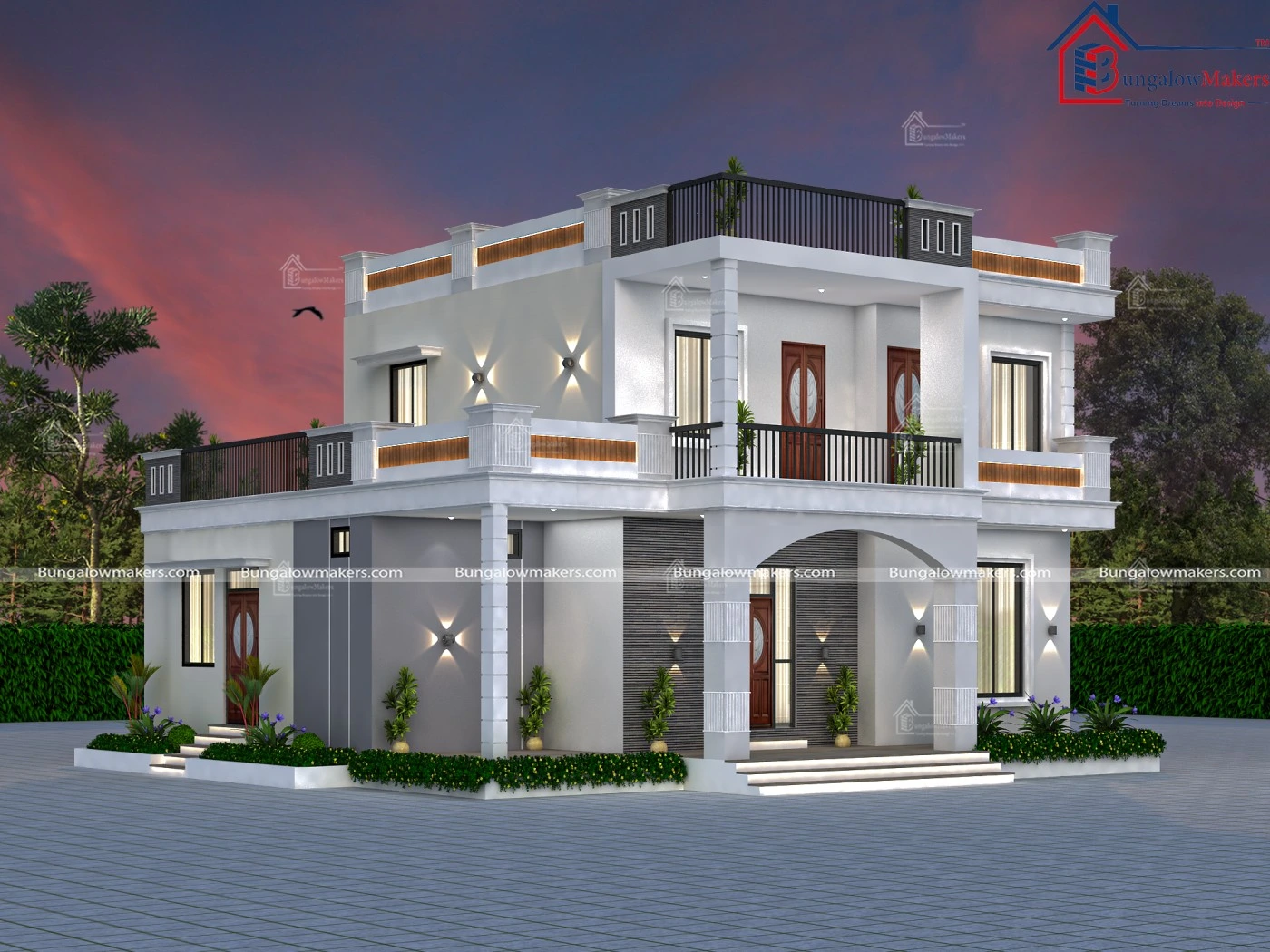 40x30 House Designs | 1200 sqft House Elevation & Plans