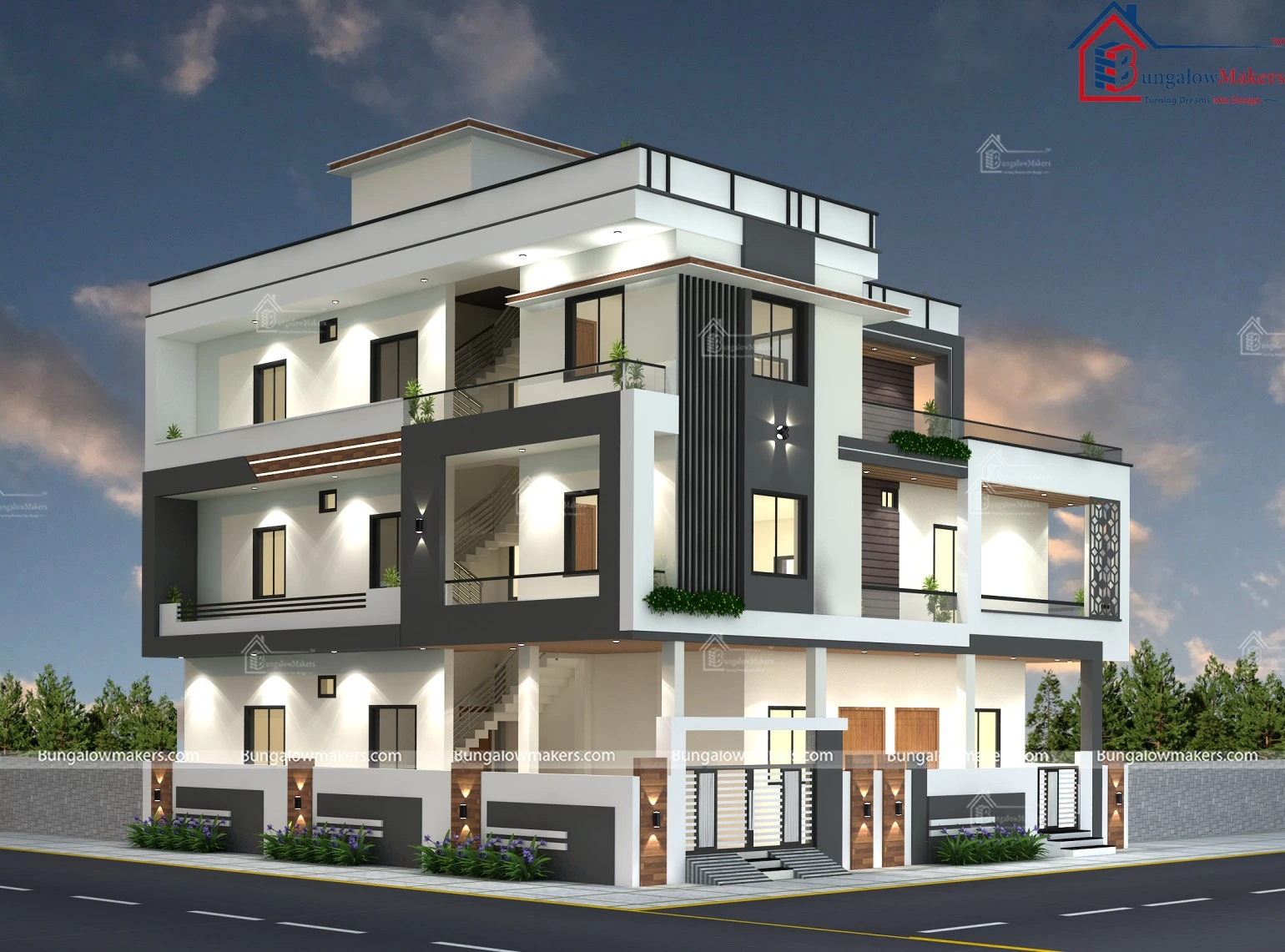 50x50 House Designs | 2500 sqft House Elevation