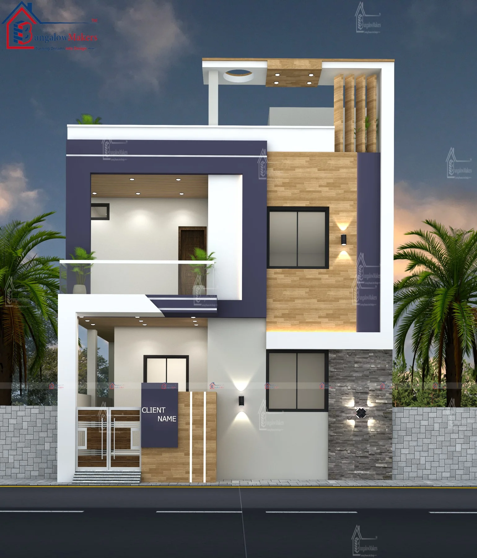 26x36 Duplex House Elevation Designs - 936 sqft House Floor Plans