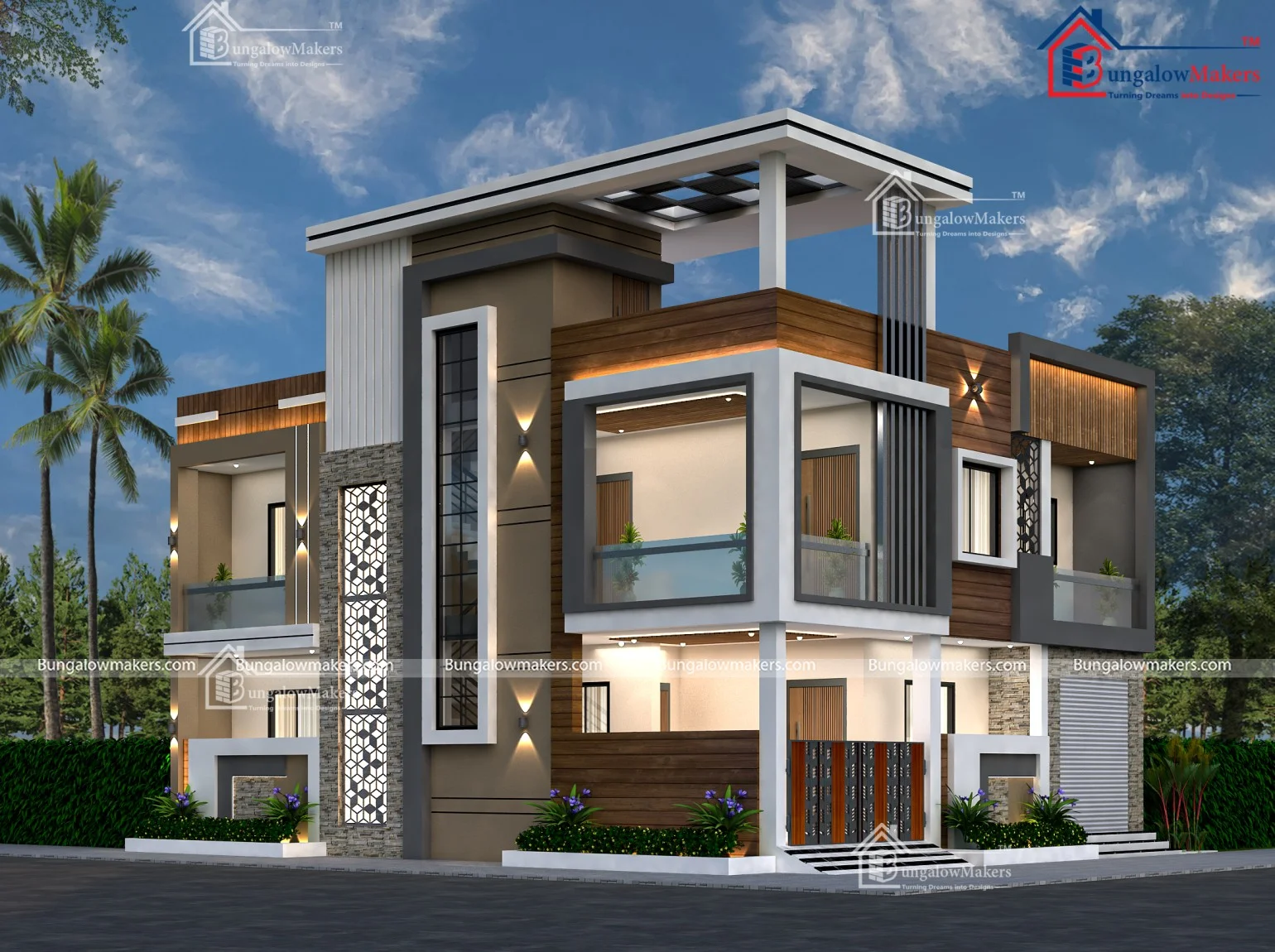 36x45 House Designs - 1620 sqft House Plans & Elevation