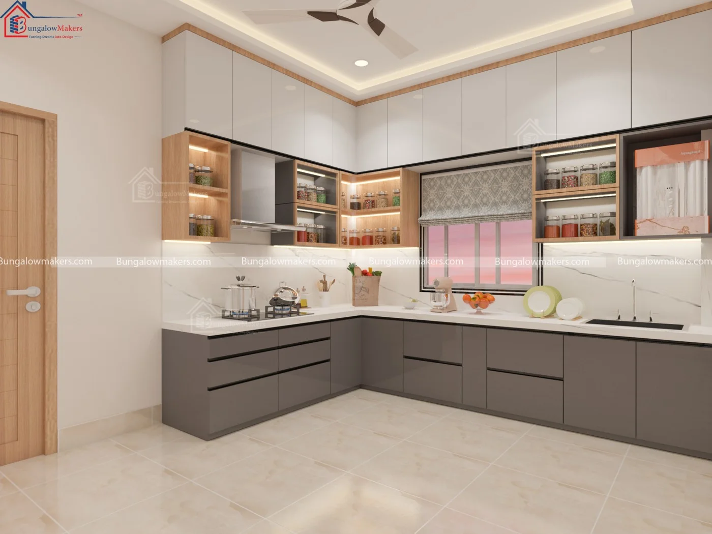 Elegant Kitchen Design Beige