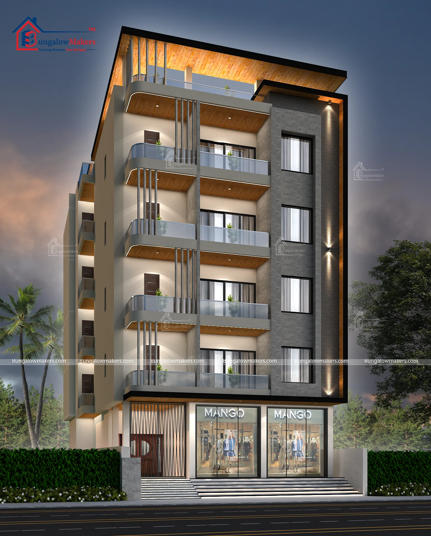 Multistory House Design - Multistory House Elevation