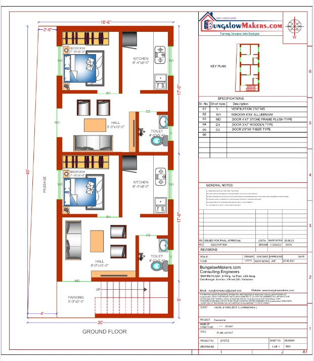 18'x40' House Plan